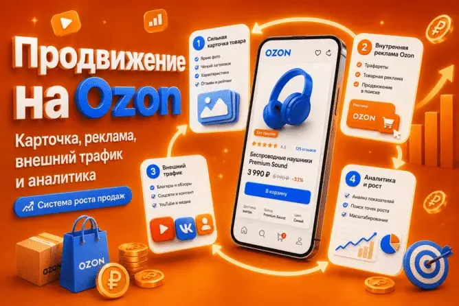 Продвижение на Ozon: как продавцу системно привлекать покупателей